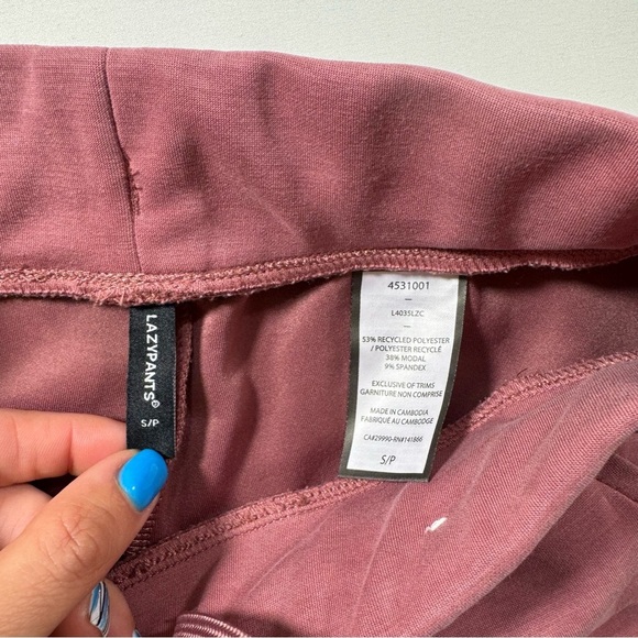 Lazypants Pink Velour Lounge Joggers Women’s Small | Modal Blend | Cozy - Picture 7 of 9
